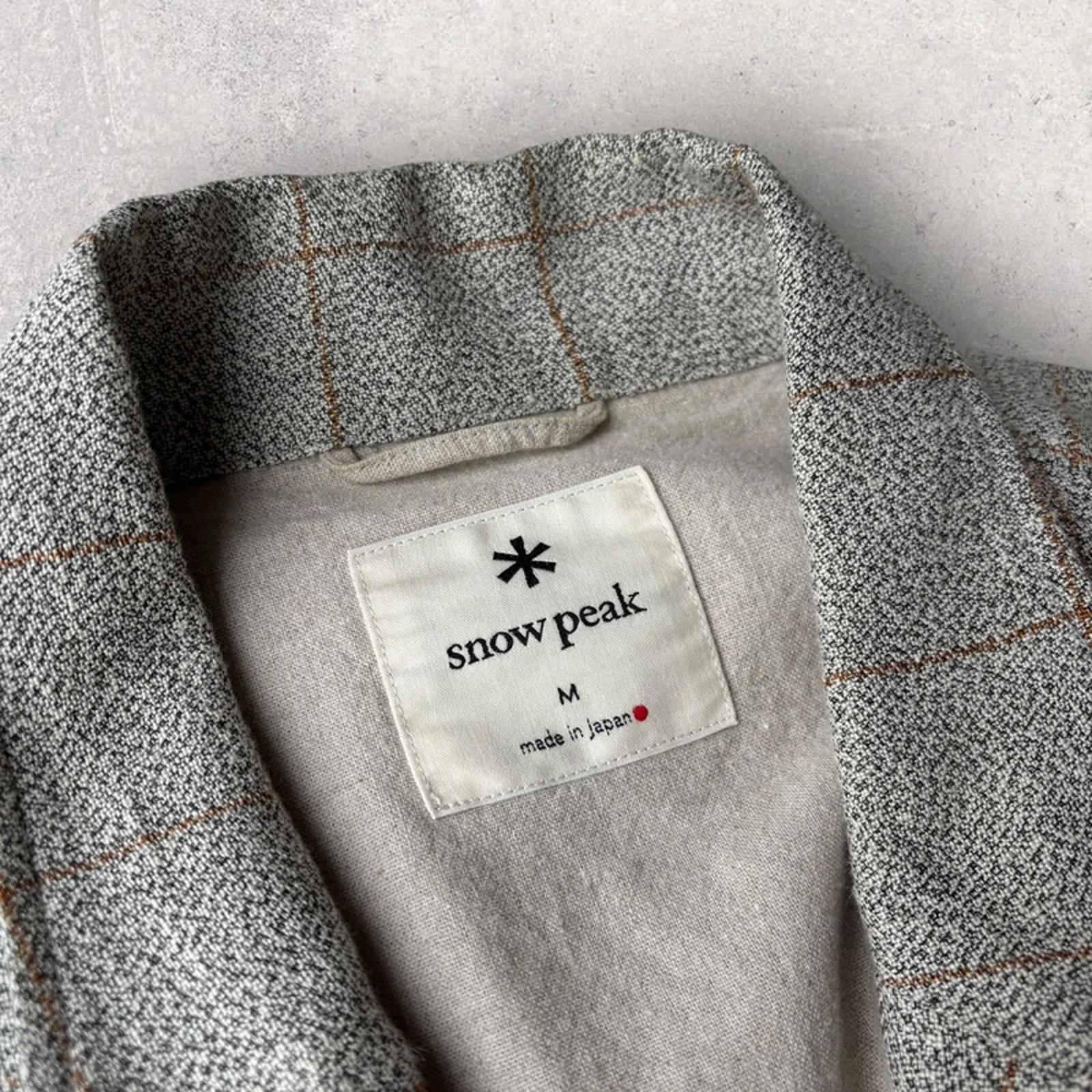 Snow Peak Linen Check Utility Jacket Beige M Japan Import Minimal