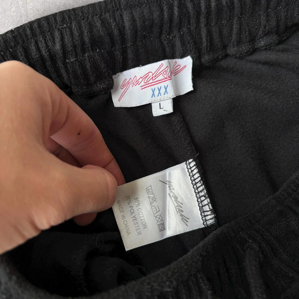 Yardsale Velour Joggers Black Size L