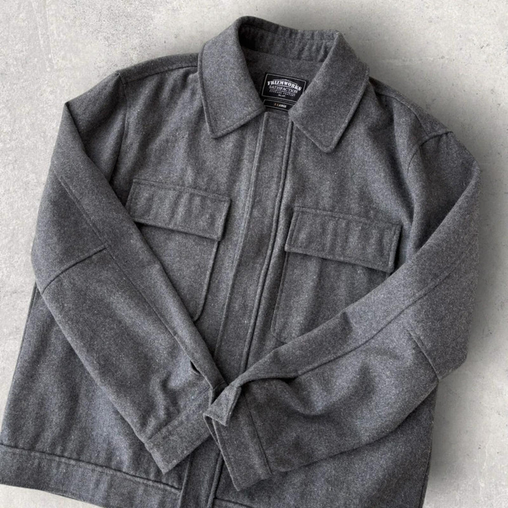 Frizmworks Wool Melton Boxy Jacket Charcoal XL