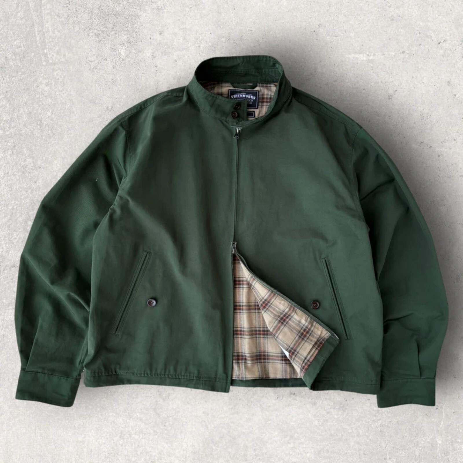 Frizmworks Check Lined Harrington Forest Green XL