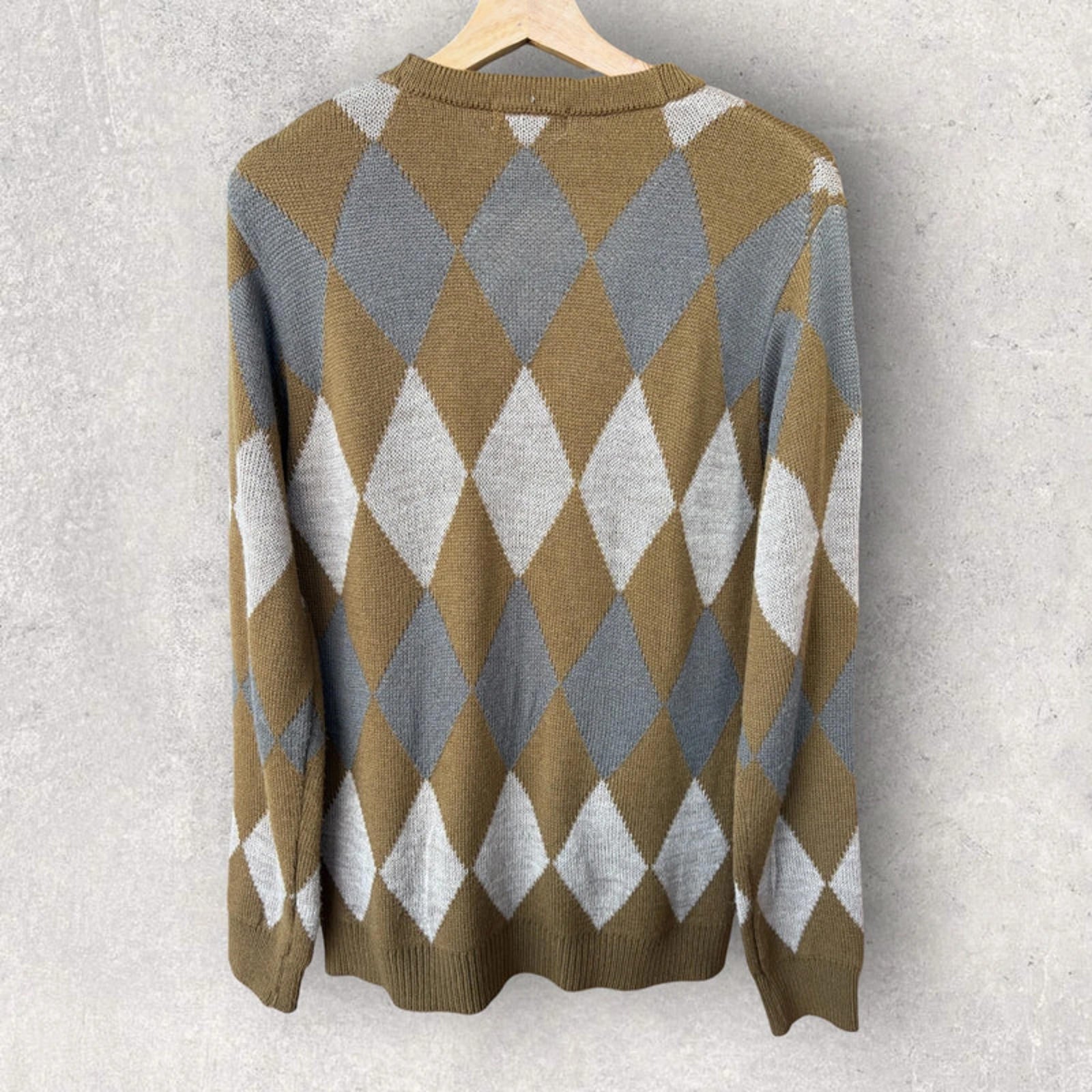 Beams Japan Diamond Knit Cardigan Brown Size S