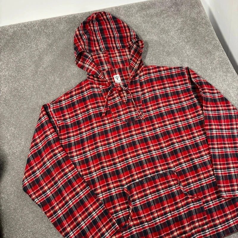 South2 West8 Plaid Mexican Parka Red XXL