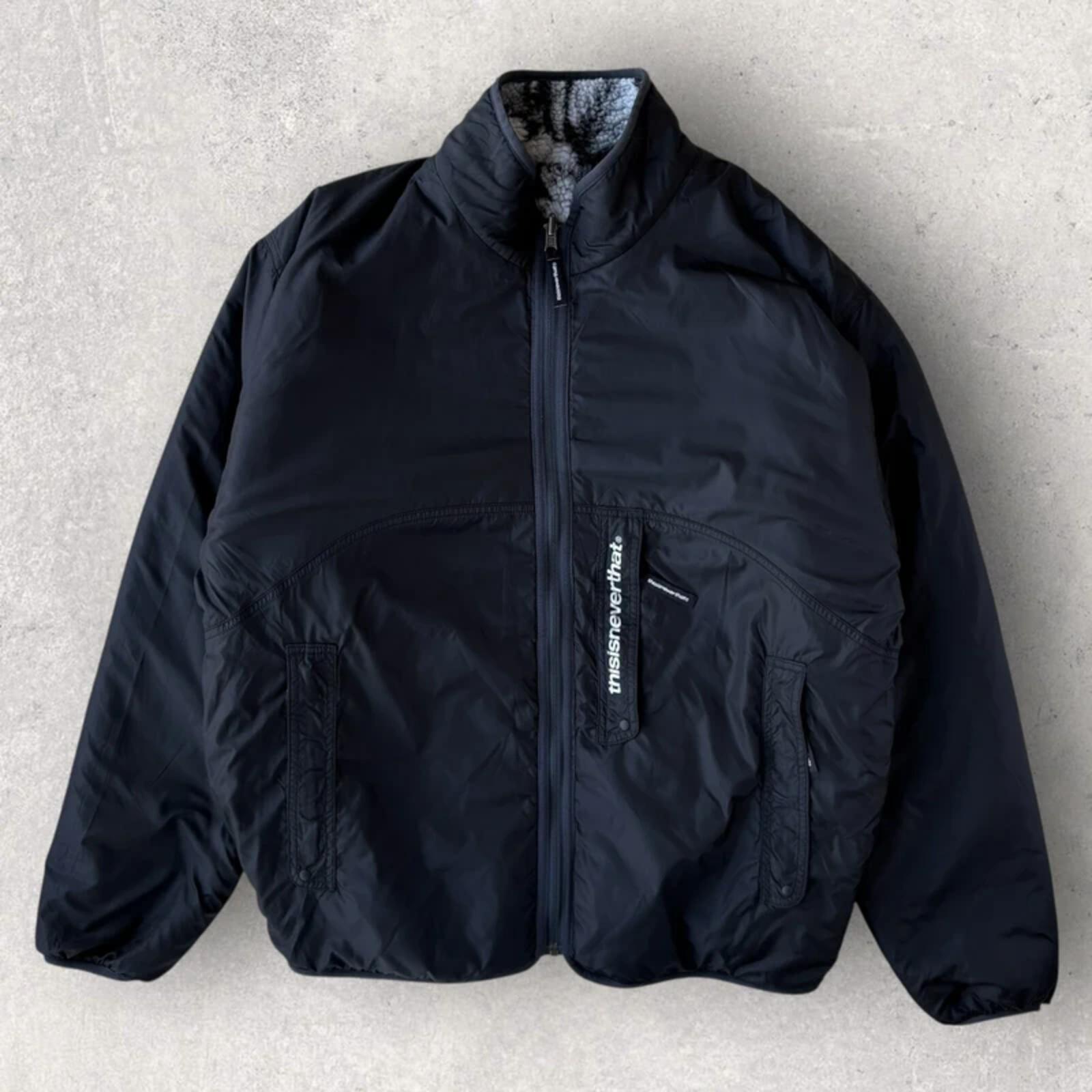 ThisIsNeverThat Reversible Boa Fleece Jacket Black L Japan import