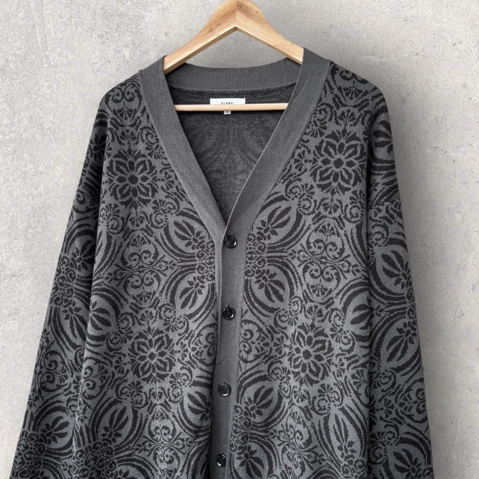 Beams Paisley Cardigan Grey L Japan import