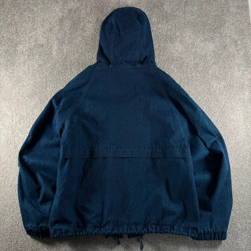 Frizmworks Washed Denim Hooded Parka Indigo XL