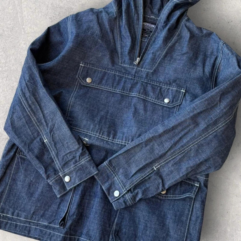 Frizmworks Denim Pullover Utility Smock Blue L