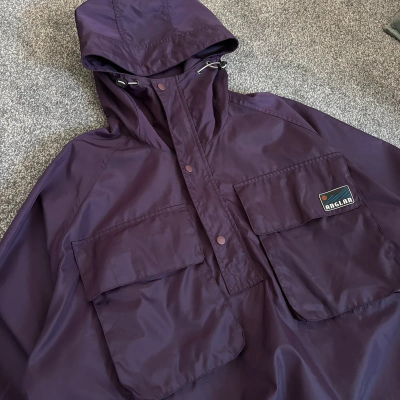 Anglan Tech Pullover Anorak Purple L