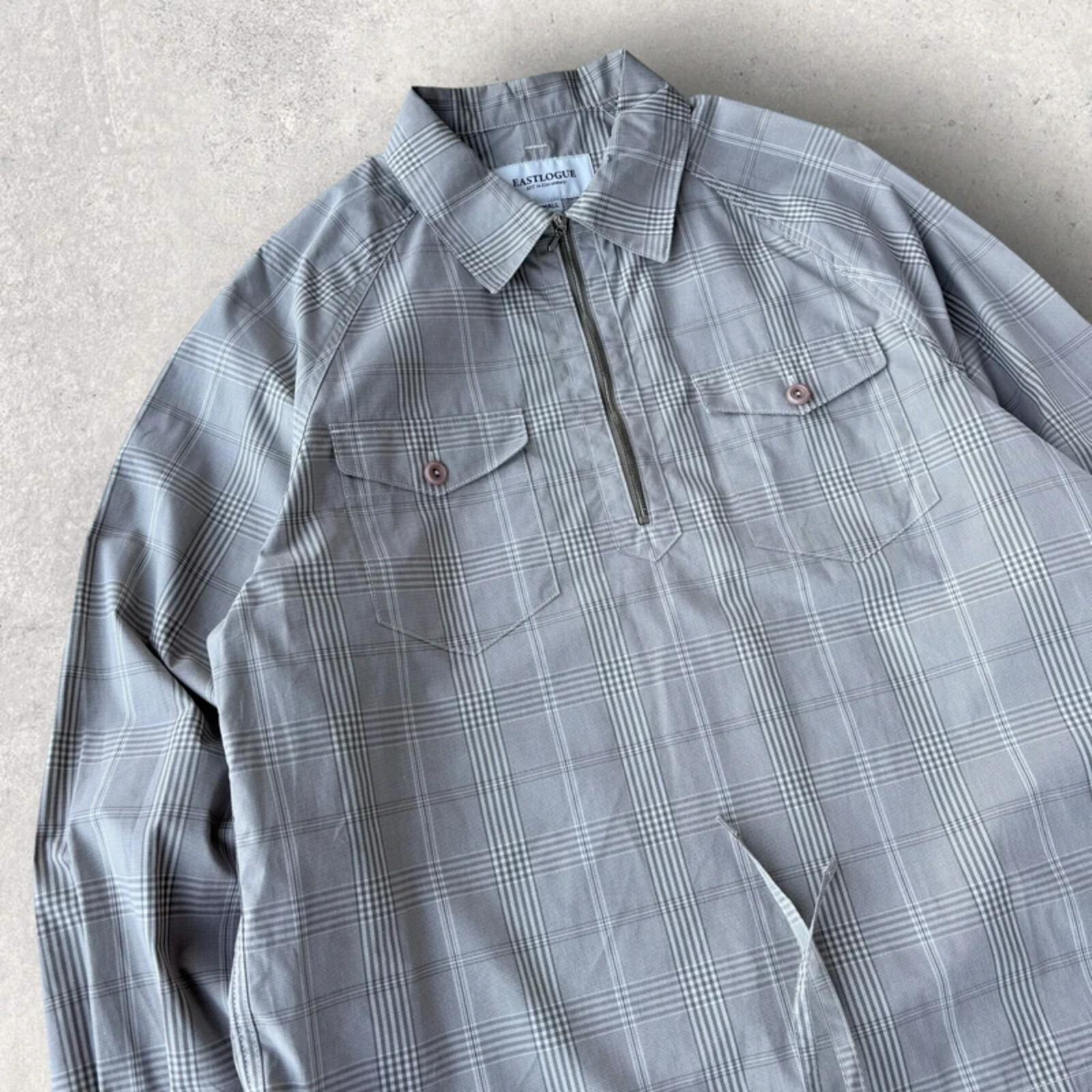 Eastlogue Check Zip Overshirt Grey S