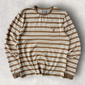 Gramicci Stripe Long Sleeve T Shirt Beige S