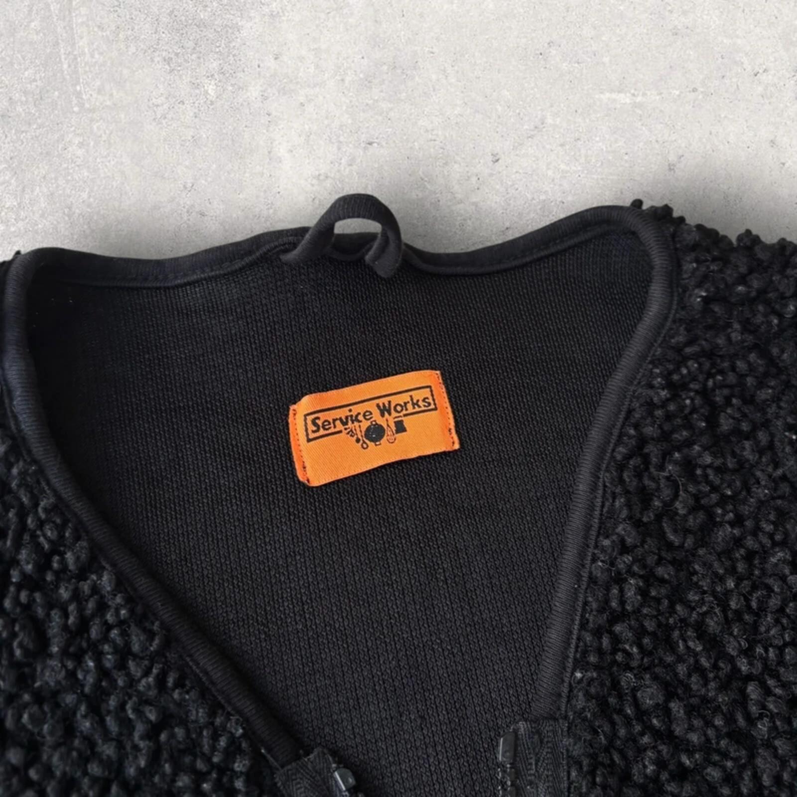 Service Works Cropped Fleece Cardigan Black M