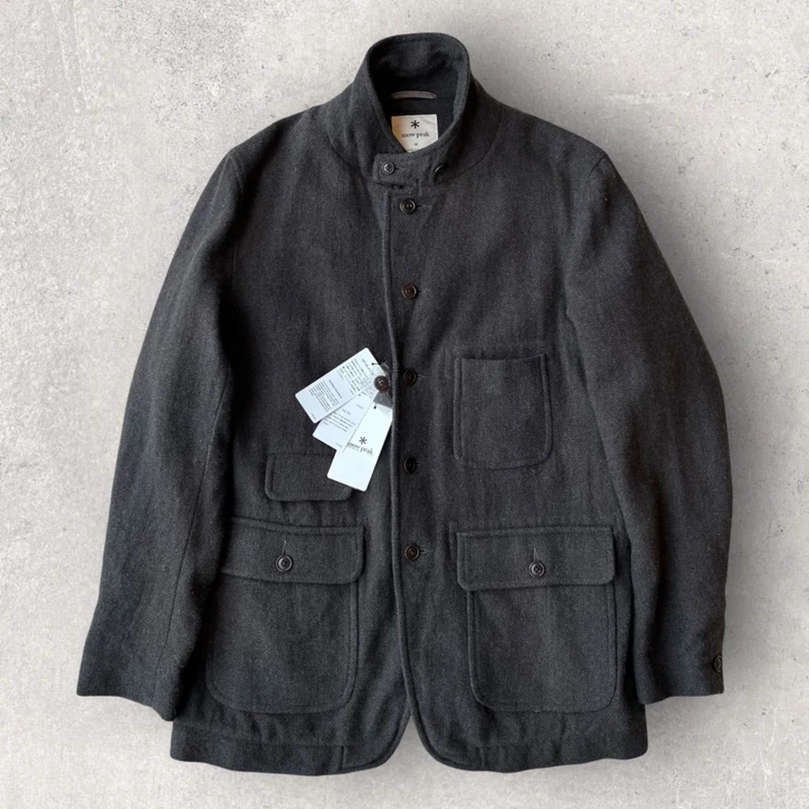 BNWT Snow Peak Japan Herringbone Tweed Jacket Moss M