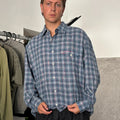 Frizmworks Uneven Check Shirt Blue L