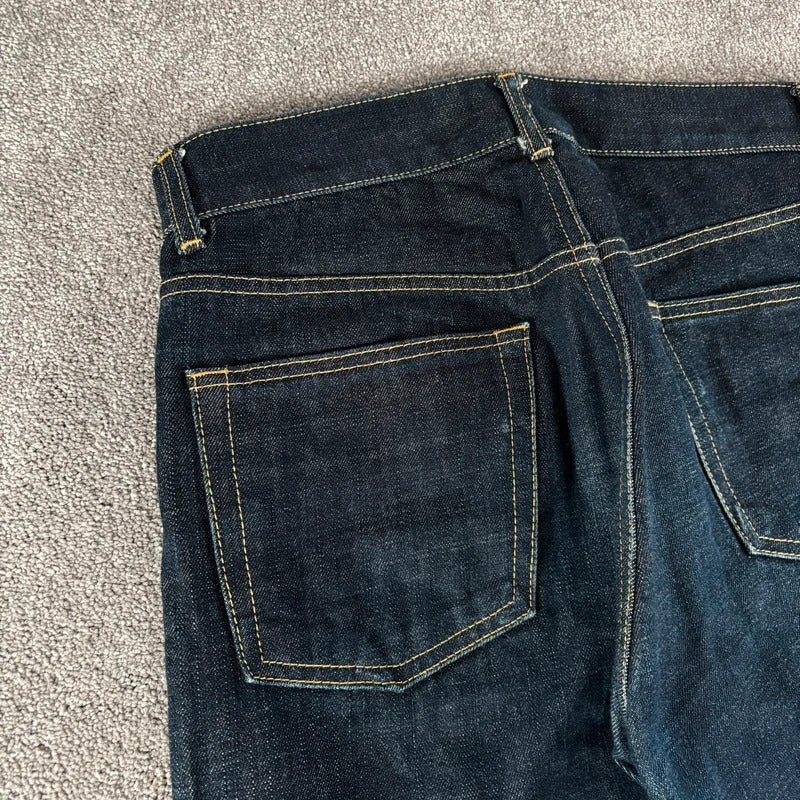 Uniform Bridge Raw Denim Straight Jean Indigo M
