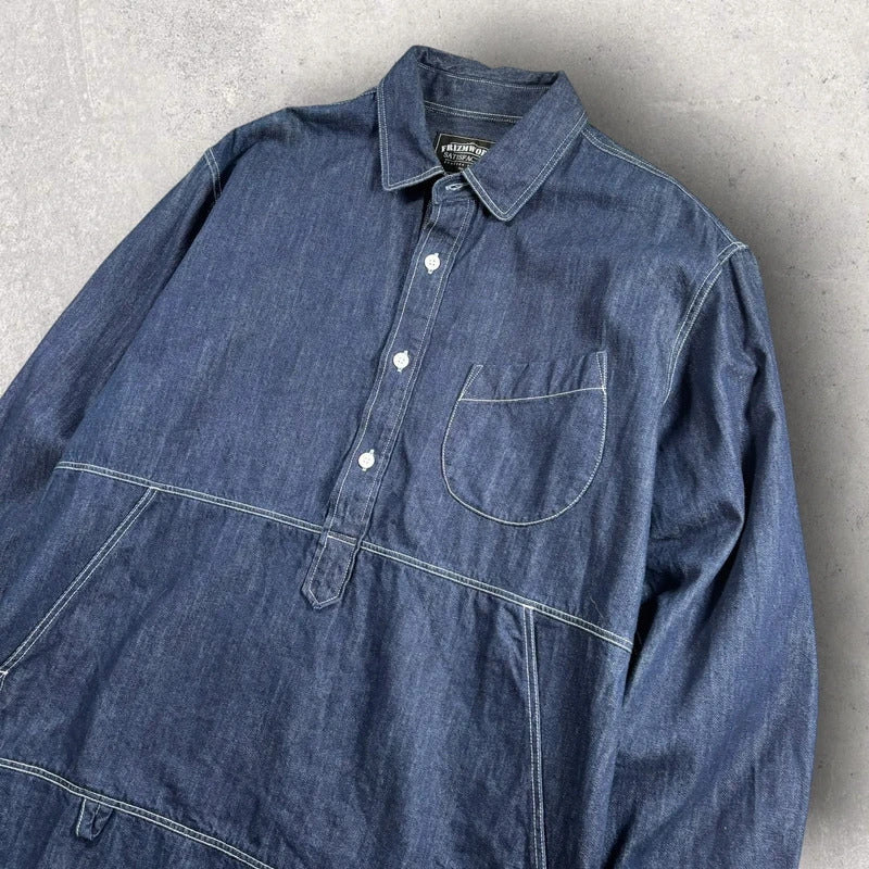 Frizmworks Denim Pullover Shirt Indigo M