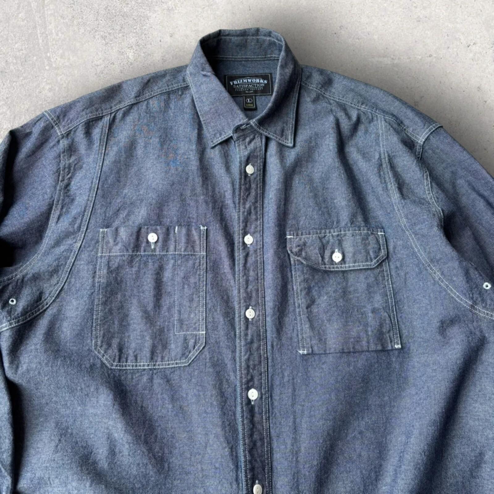 Frizmworks Chambray Works Shirt Light Indigo L