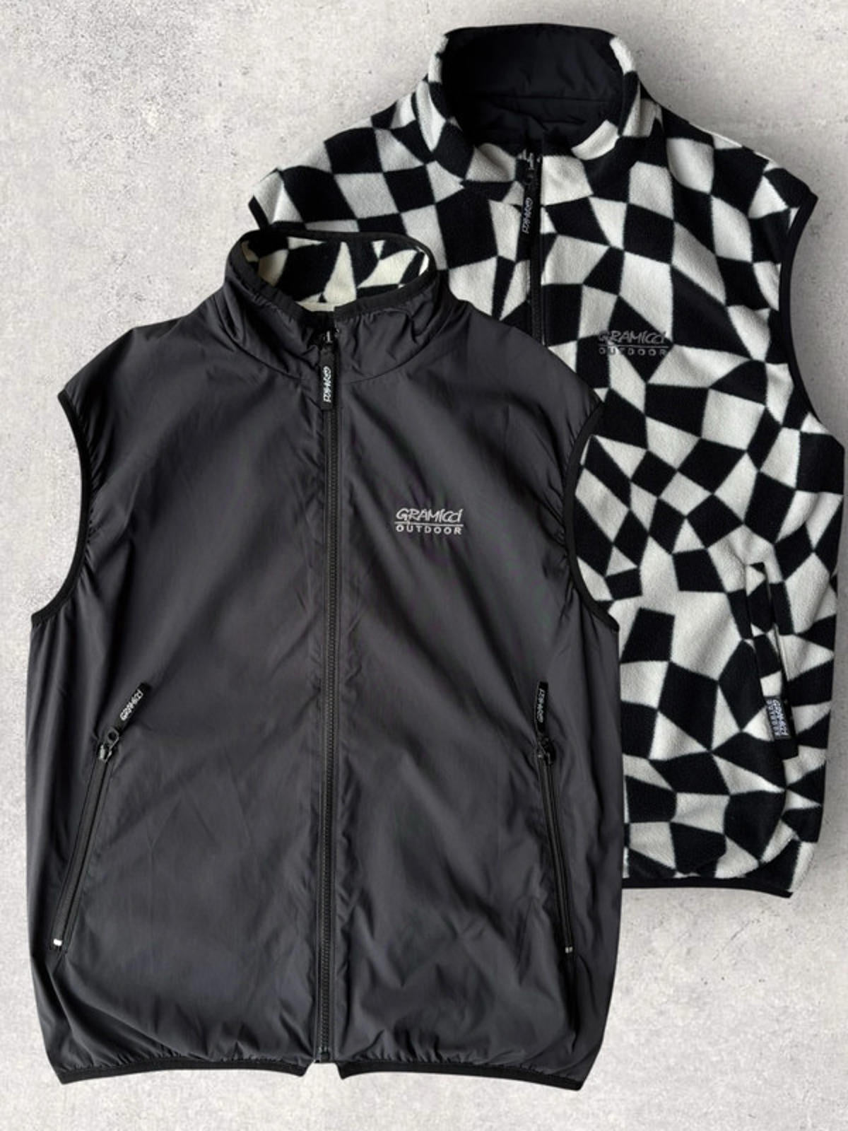 Gramicci Reversible Vest Black / Check Size M