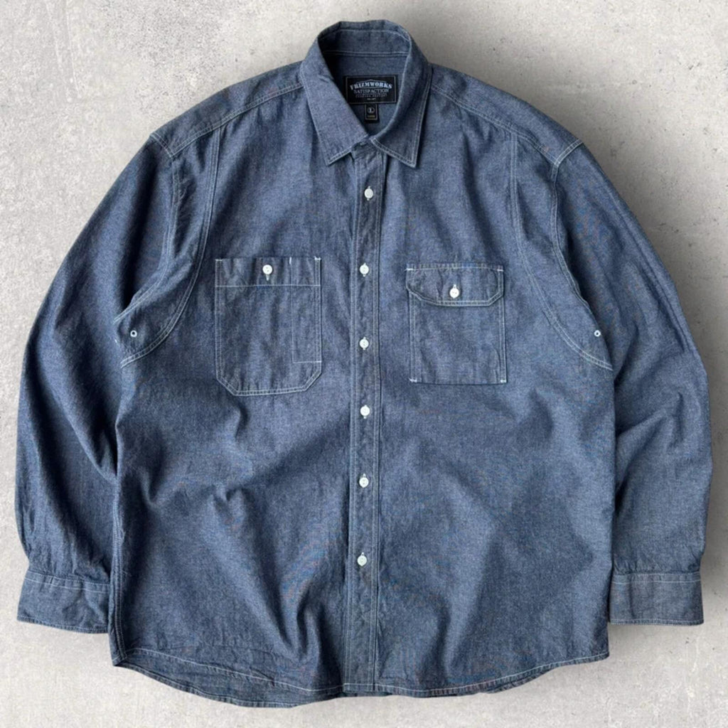 Frizmworks Chambray Works Shirt Light Indigo L