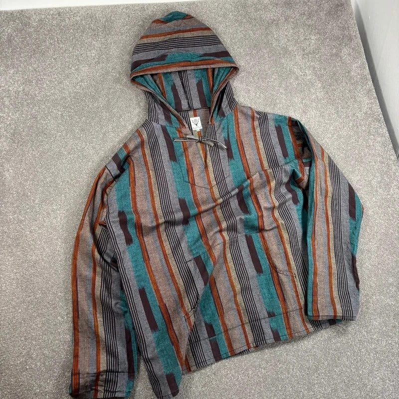 South2 West8 Mexican Pullover Hoodie Grey L