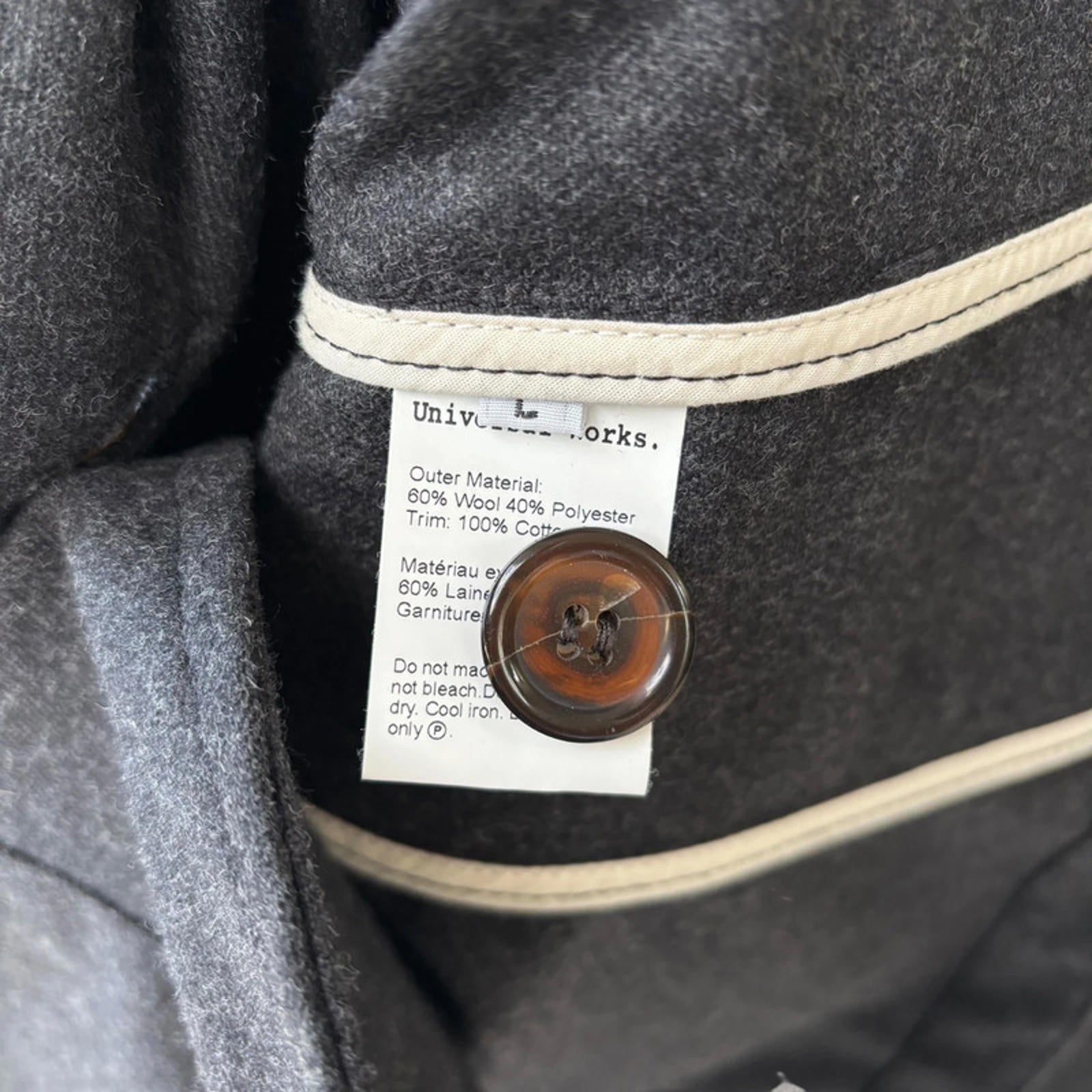 Universal Works Baker Utility Overshirt Grey Size M