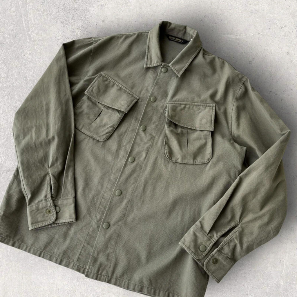 Uniform Bridge Cord Utility Shirt Khaki L