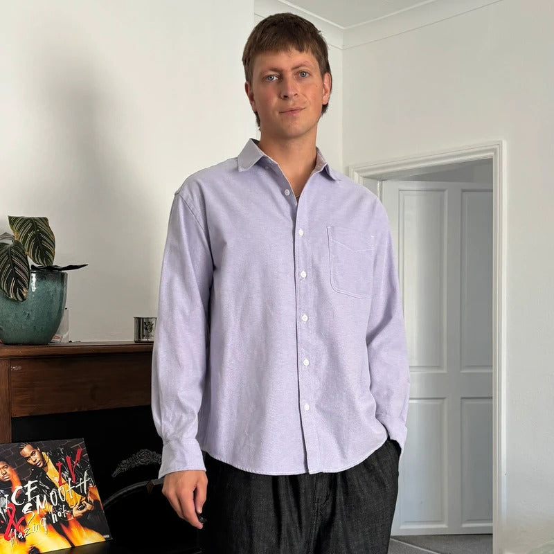 Frizmworks OG Oxford Oversized Shirt Purple M