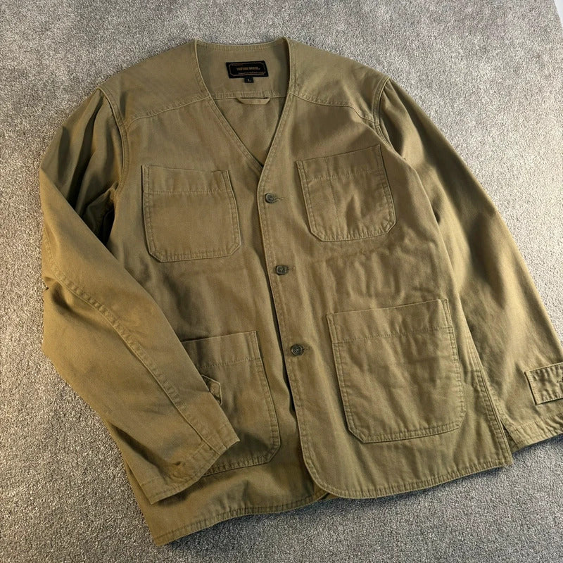 Uniform Bridge Herringbone Work Liner Khaki L