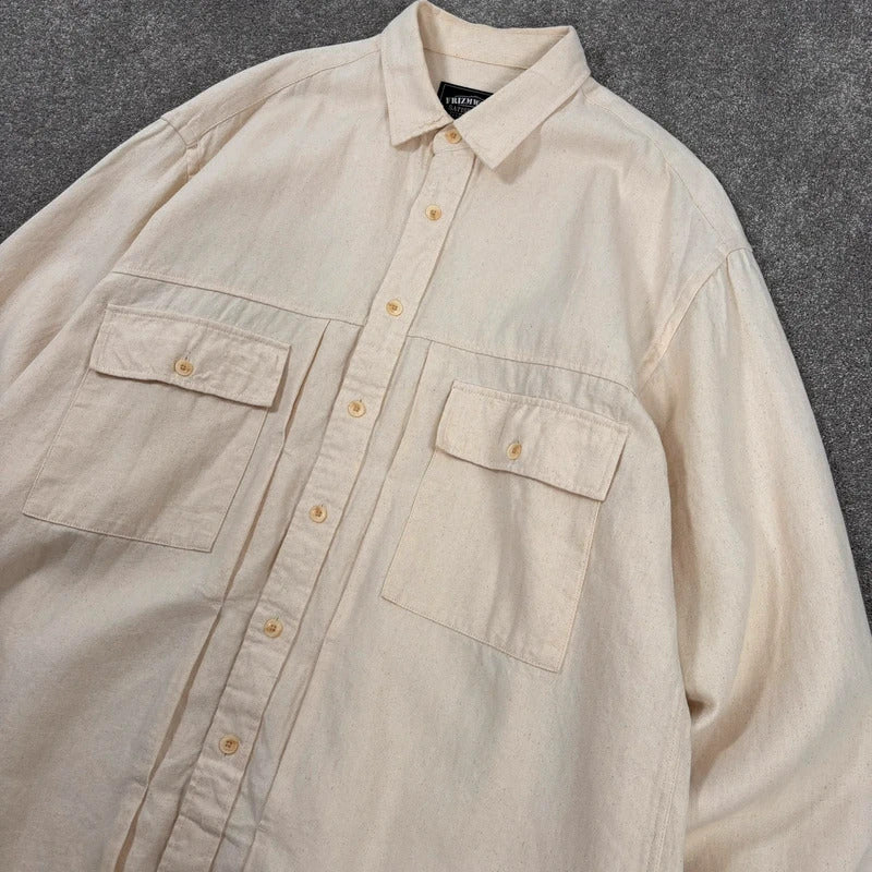 Frizmworks Linen Trucker Shirt Natural XL