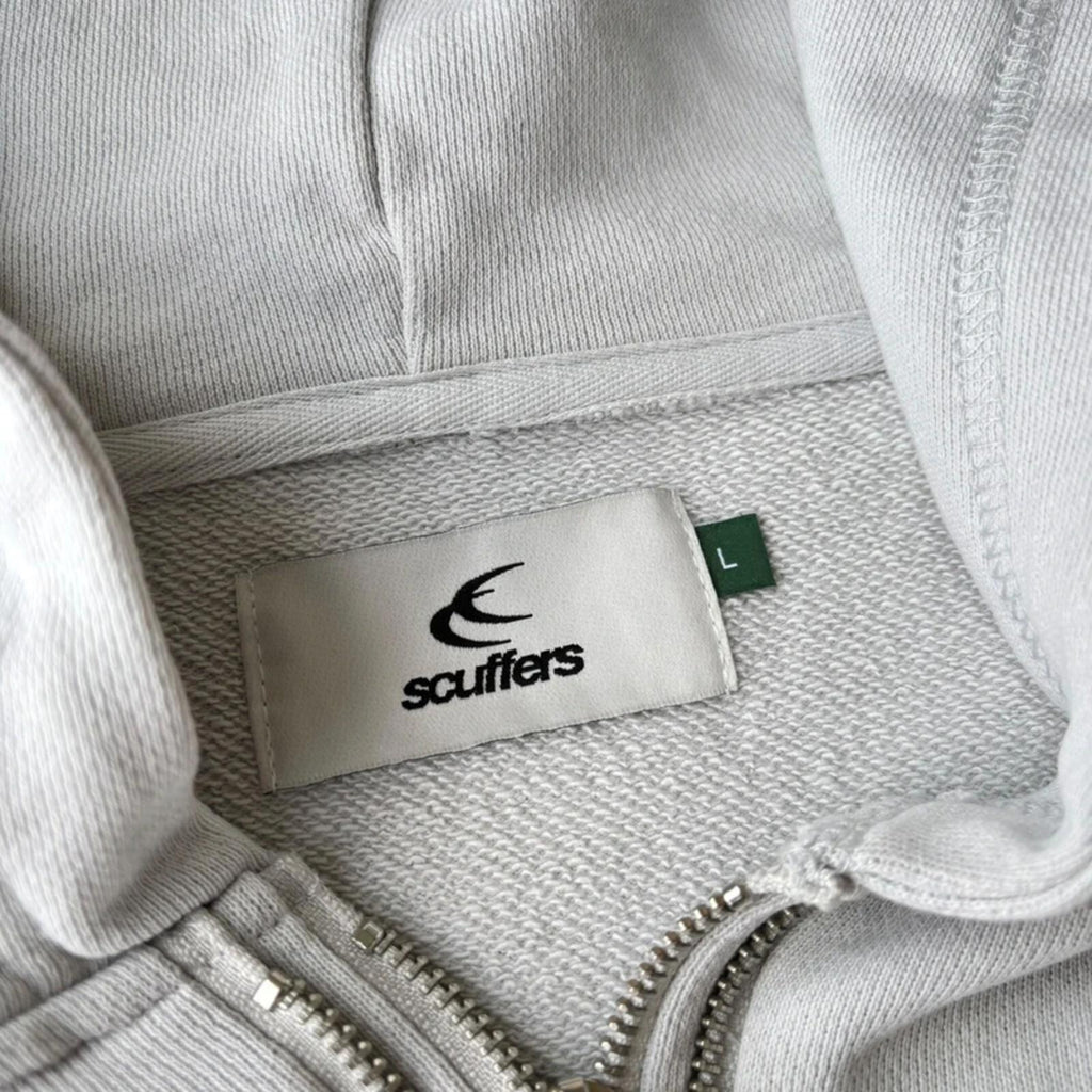 Scuffers Steel Grey Zipper Hoodie L