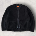 Service Works Cropped Fleece Cardigan Black M