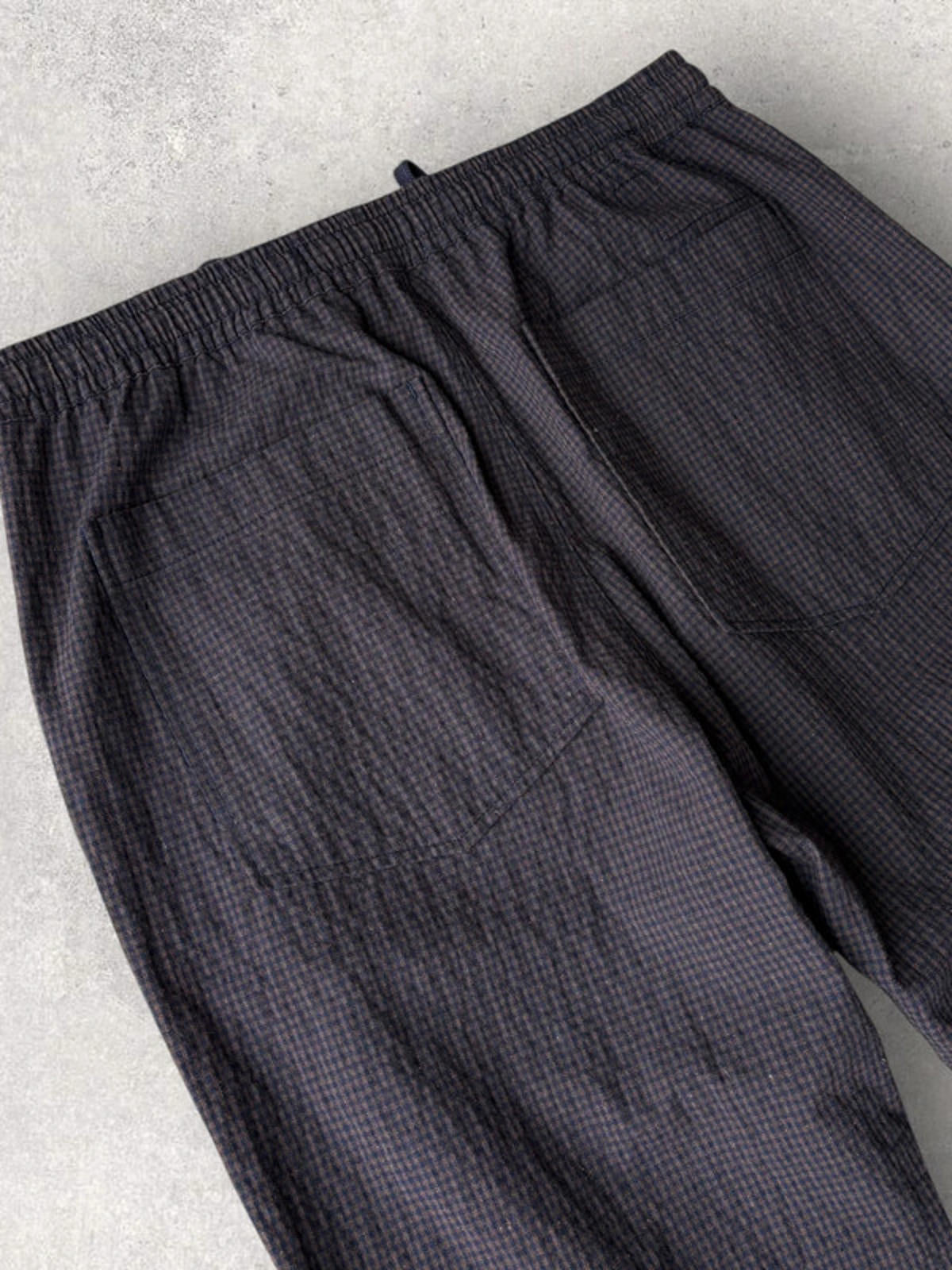 Universal Works Check Oxford Pant Brown M