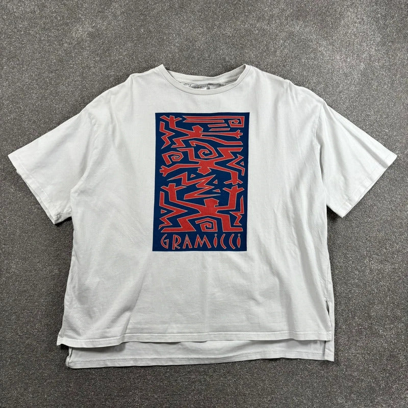 Gramicci Aztec Graphic Cropped T Shirt White M
