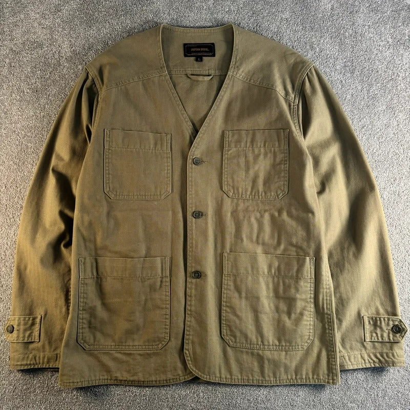 Uniform Bridge Herringbone Work Liner Khaki L