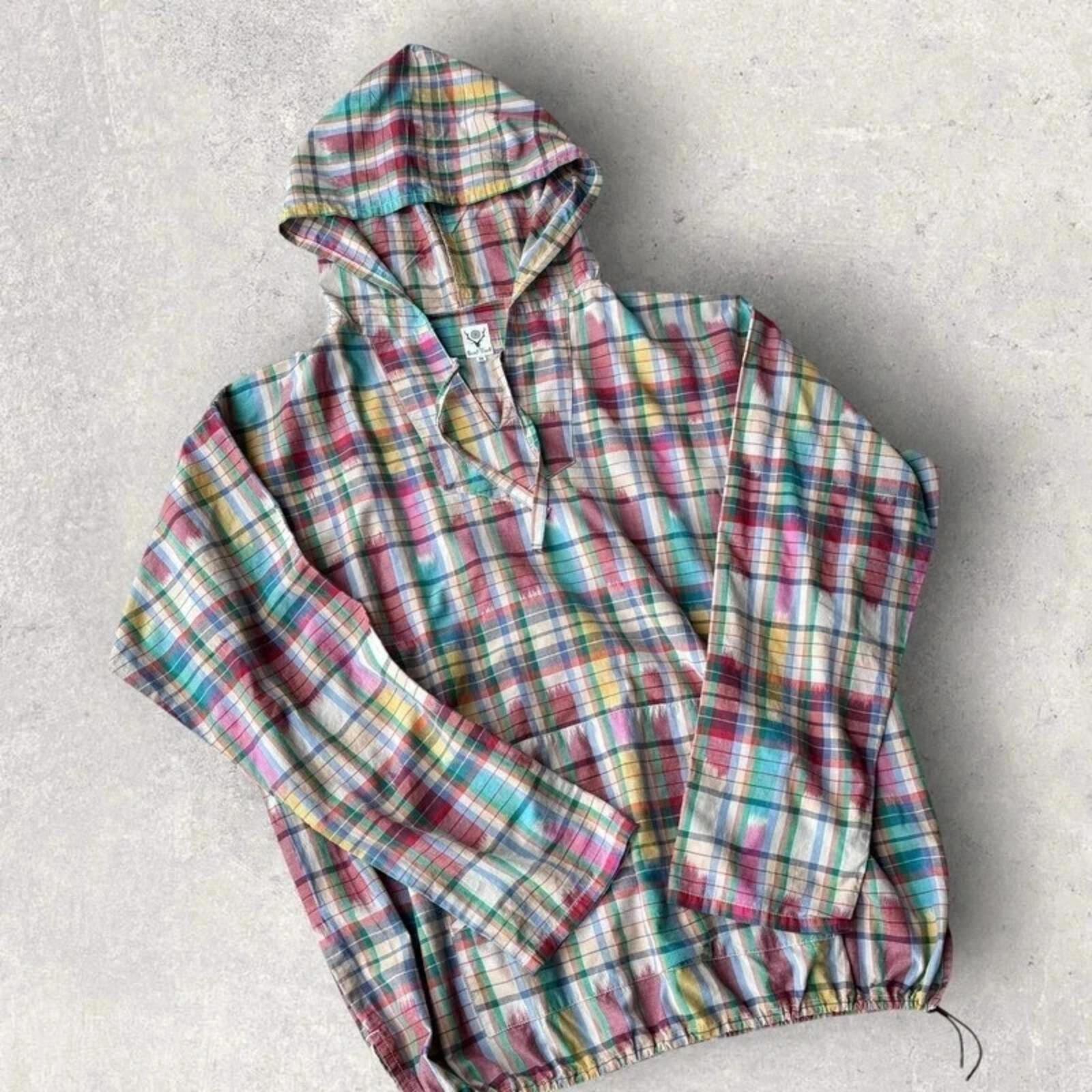 South2 West8 Plaid Mexican Parka Pullover M