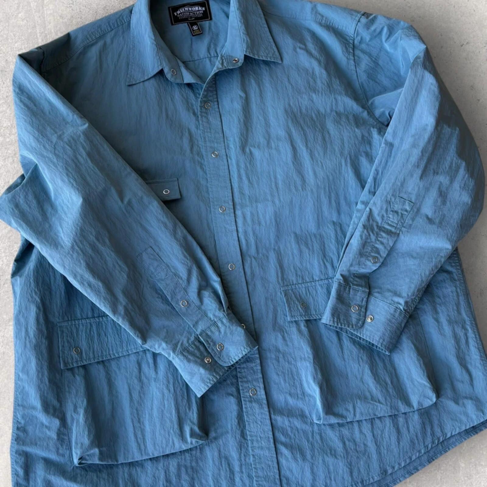 Frizmworks Nylon Ripstop Utility Shirt Jacket Blue XL