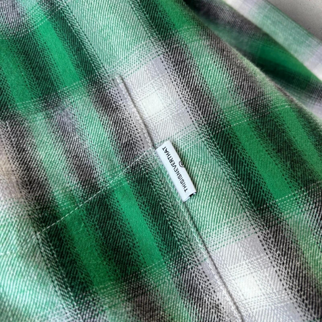 Thisisneverthat Check Flannel Shirt Green L