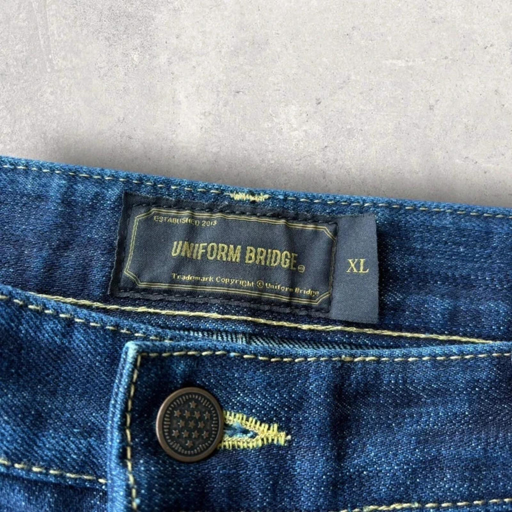 Uniform Bridge Baggy Denim Shorts Blue W34