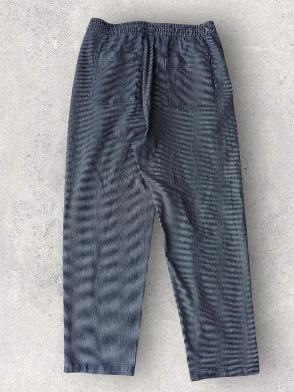 Uniqlo Pinstripe Baggy Trousers Blue Size L