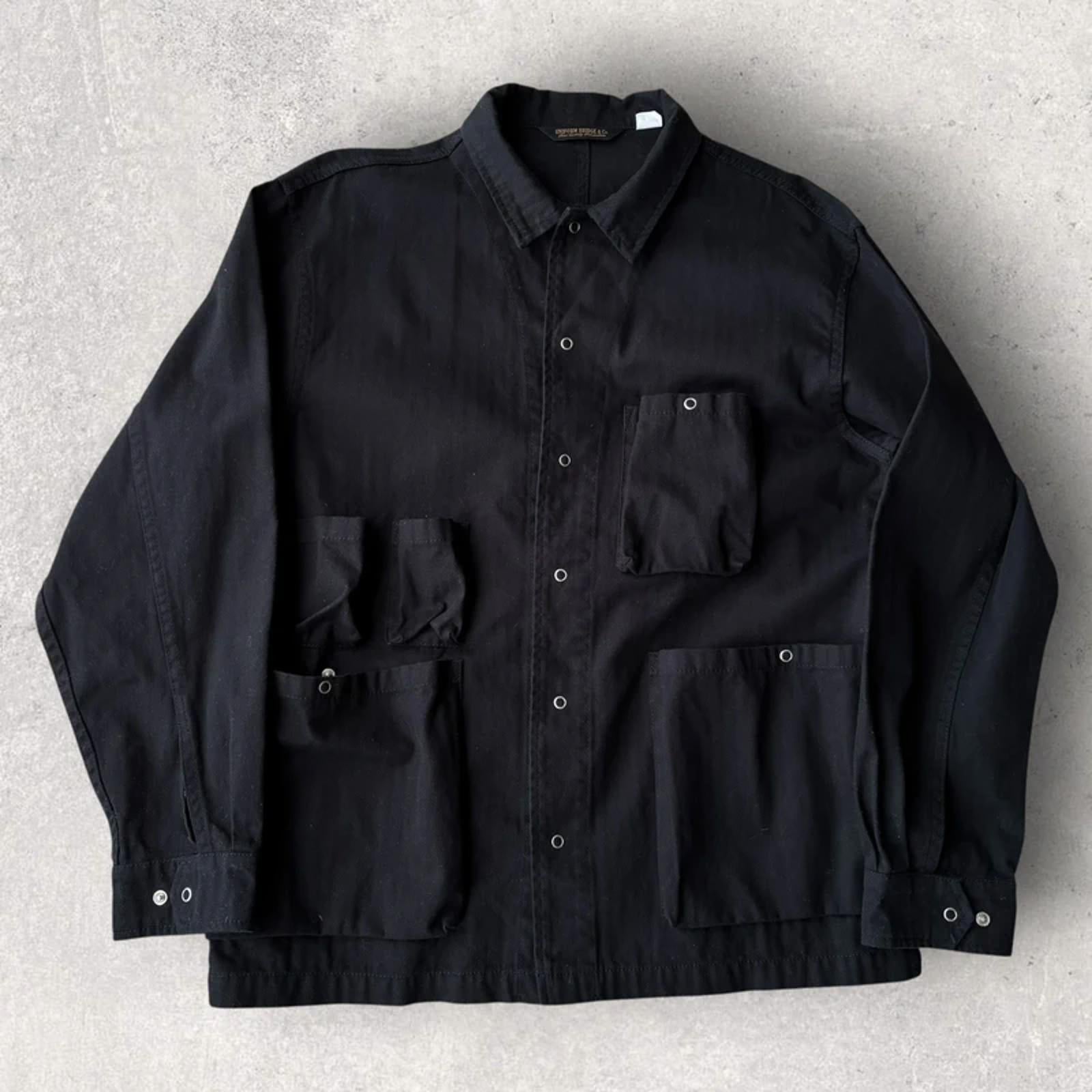 Uniform Bridge Field Utility Shacket Black L Korea Import Workwear