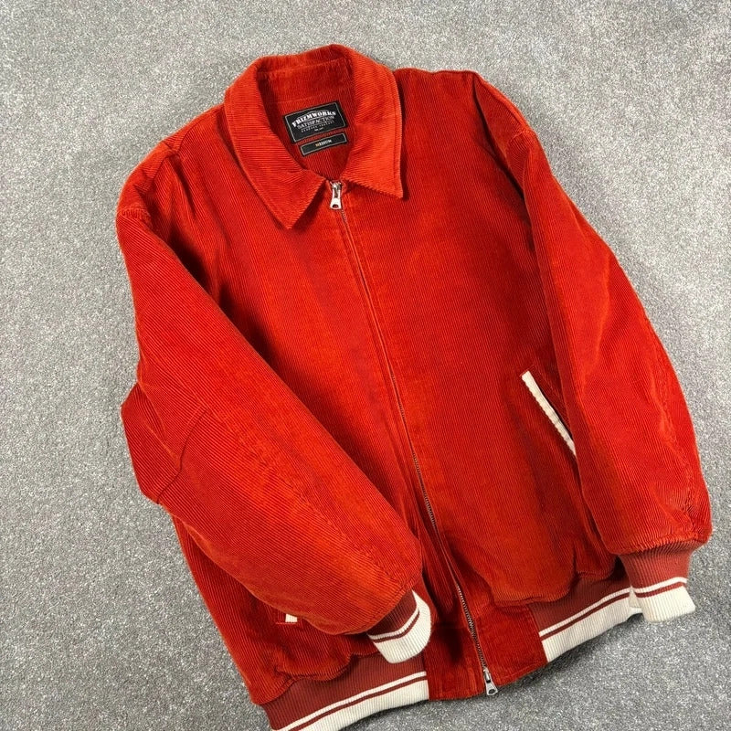 Frizmworks Corduroy Varsity Jacket Orange M