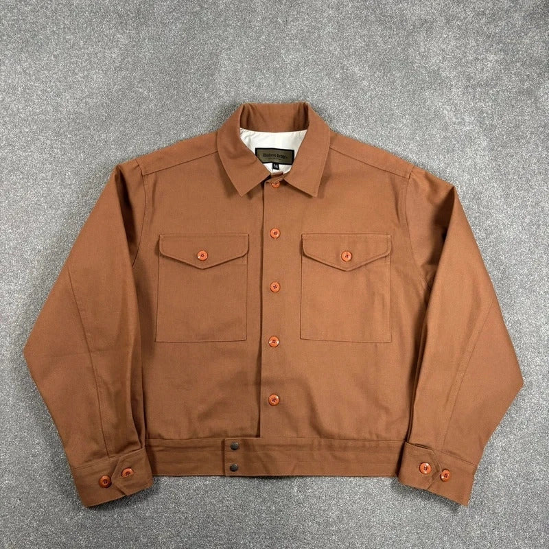Uniform Bridge Cropped Utility Jacket Brown M