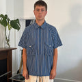 Eastlogue Utility Half Zip Shirt Blue XL