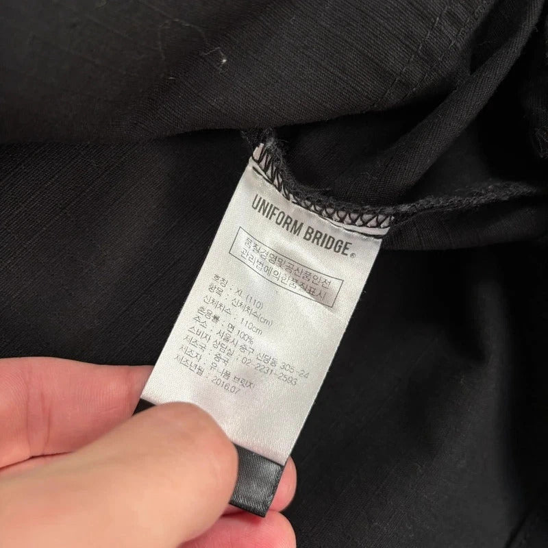Uniform Bridge Ripstop Military Smock Black L