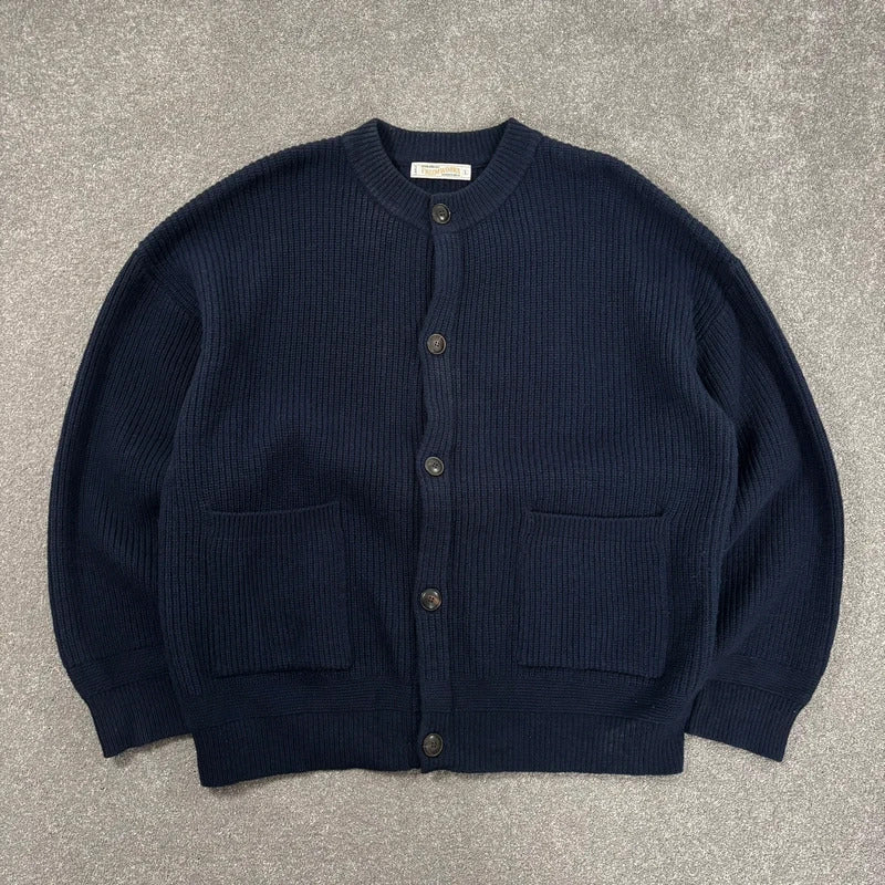 Frizmworks Heavy Wool Cardigan Navy L