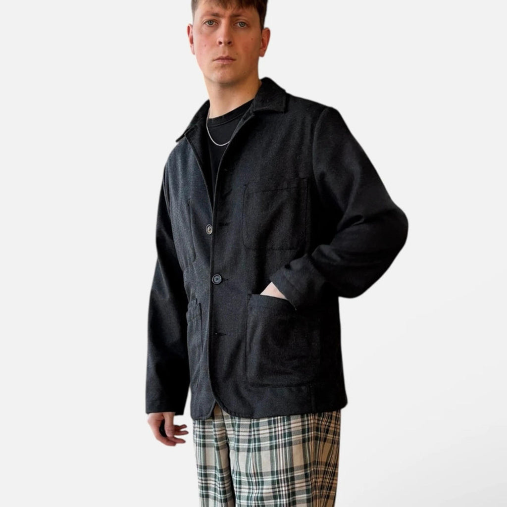 Universal Works Baker Utility Overshirt Grey Size M