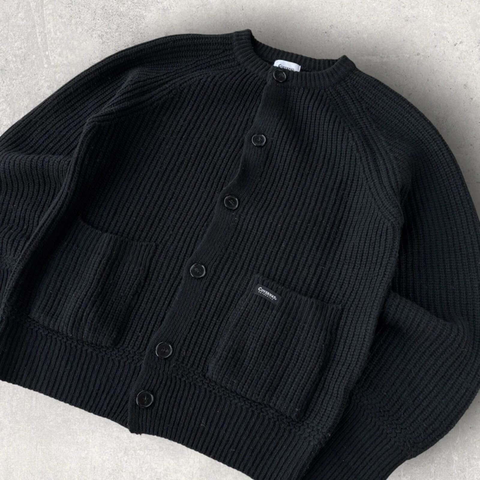 Covernat Wool Blend Button Cardigan Black M
