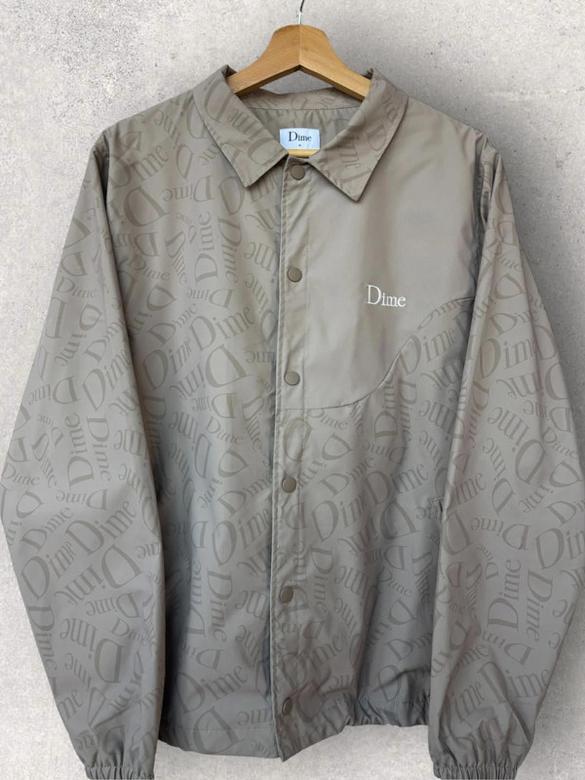 Dime All Over Coach Jacket Tan Size M