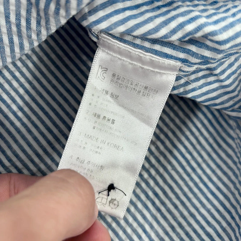 Frizmworks Seersucker Pullover Shirt Blue S
