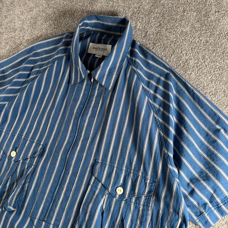 Eastlogue Utility Half Zip Shirt Blue XL