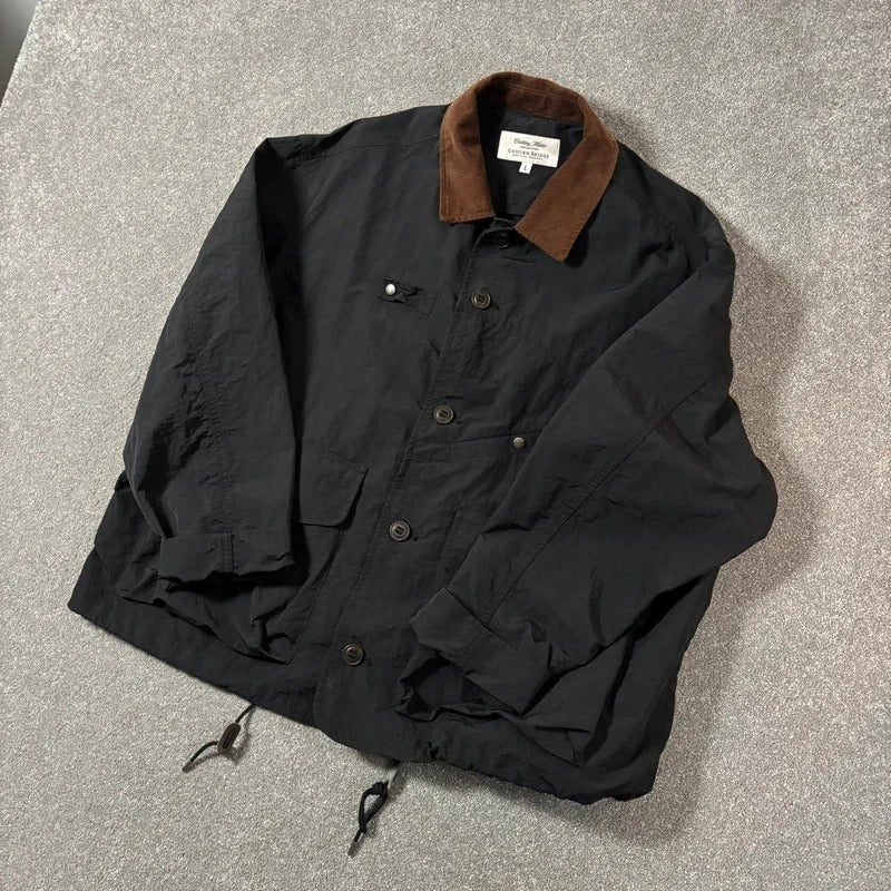Uniform Bridge Cropped Button Jacket Black L