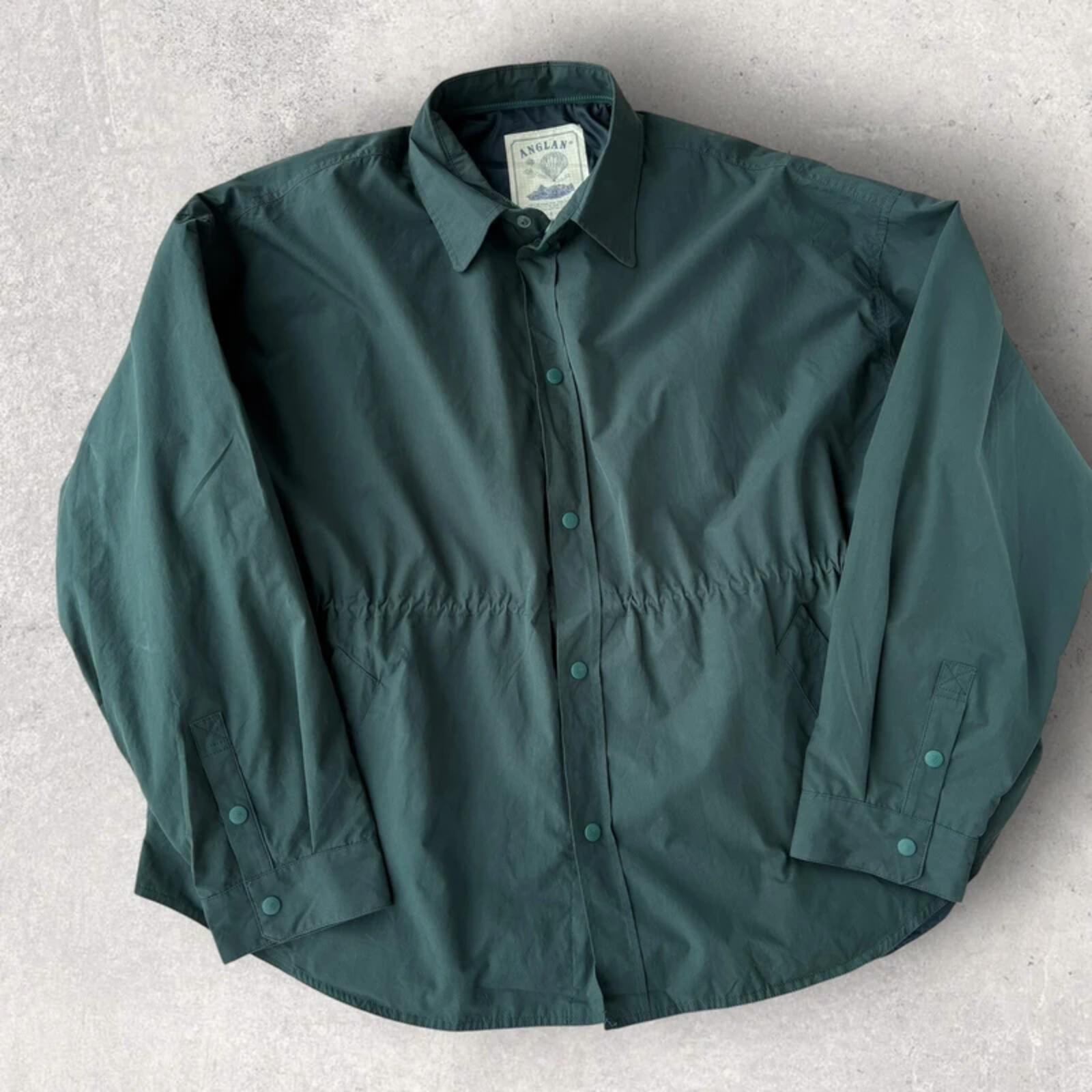 Anglan Oversized Shirt Jacket Green XL
